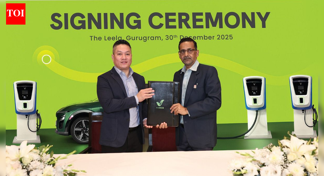 Vinfast's V-Green partners with HPCL to bring EV chargers to fuel pumps: Details