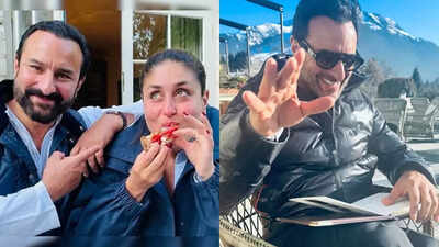Kareena Kapoor ‘finally’ gets Saif Ali Khan to pose; actress gives fun peek into family holiday - See PICS