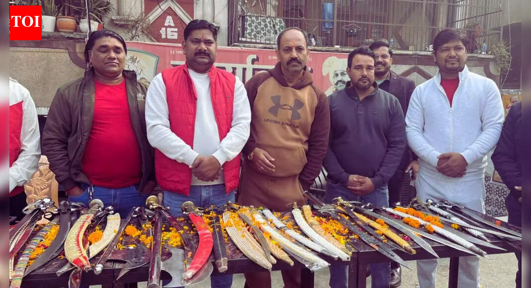 'What's happening in B'desh can happen in India too': Hindu Raksha Dal members hand out 250+ swords