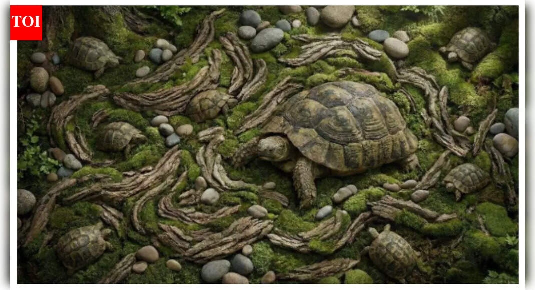 Optical illusion: Only someone with hawk eyes can spot all the hidden tortoises in this picture in under 20 seconds!