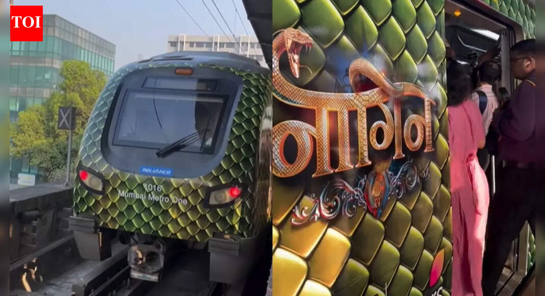 ‘Naagin 7’: Priyanka Chahar Choudhary’s show makes Mumbai Metro a moving billboard; internet humorously calls it ‘Naaglok ki train’