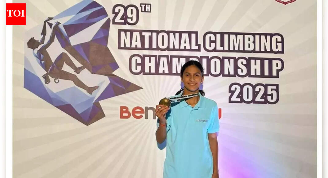14-year-old Amieyra Khoslla wins gold at 29th National Climbing Championship 2025