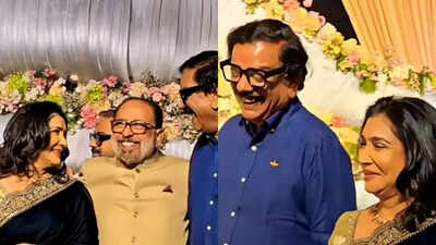  Priyadarshan and Lissy seen hand in hand at Sibi Malayil’s son’s wedding