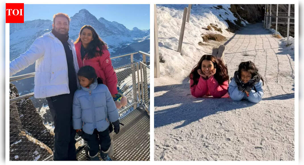 Exclusive - Pranitaa Pandit welcomes the New Year with husband Shivi Pandit and daughter Anysha in Switzerland; says 'Felt like the perfect place to welcome a new beginning'