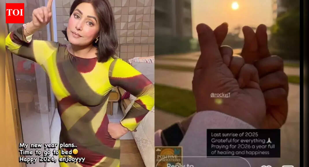 Hina Khan celebrates New Year's with beau Rocky Jaiswal; shares photo of last sunrise - See PICS