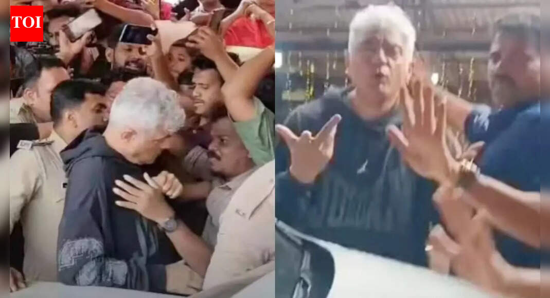 After Thalapathy Vijay, Sreeleela, Samantha Ruth Prabhu and Nidhhi Agerwal, Ajith Kumar gets mobbed while visiting Oottukulangara Bhagavathy Temple with family - See VIRAL video