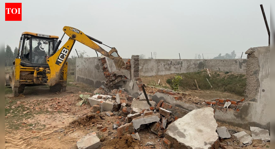 Administration cracks down on illegal colonies in Ambala Cantonment; demolitions carried out in 21.5 acres area
