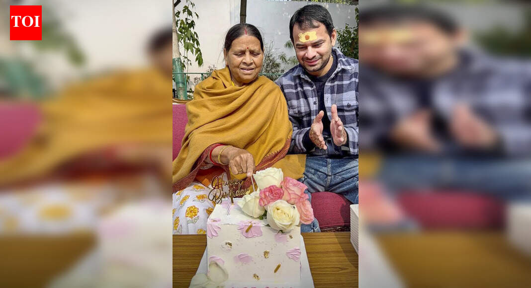 Tej Pratap surprises Rabri on birthday, joins celebrations