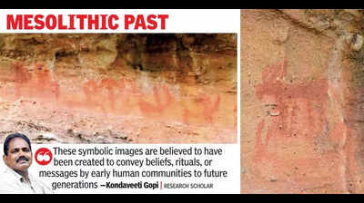 Research scholar discovers mesolithic rock art site near Palwancha