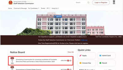 SSC schedules Delhi Police Constable Exam 2025 for remaining candidates on 4–6 January; check details here