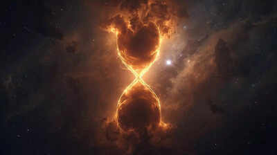 ஒரு சாதாரண விண்மீனை ஸ்கேன் செய்யும் போது வானியலாளர்கள் ஒரு மணிநேரக் கண்ணாடி போன்ற வடிவத்தைக் கவனிக்கின்றனர்