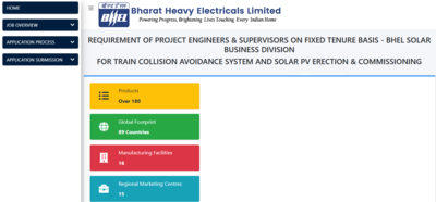 BHEL recruitment 2026: Apply online for Project Engineer and Supervisor Posts, direct link here