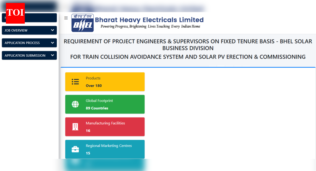 BHEL recruitment 2026: Apply online for Project Engineer and Supervisor Posts, direct link here
