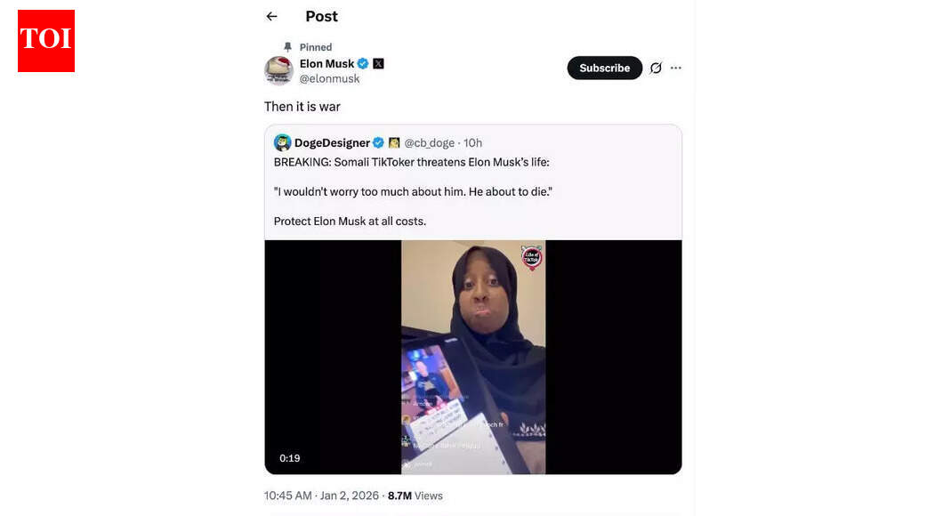 TikToker says Elon Musk is about to die, Tesla CEO responds: ‘Then it is war’