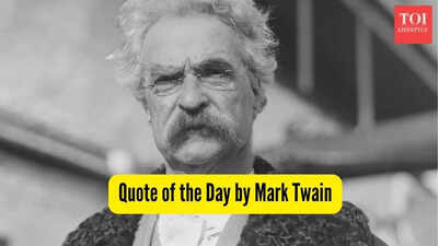 Quote of the Day by Mark Twain: "A man can never be comfortable in life without his ..."