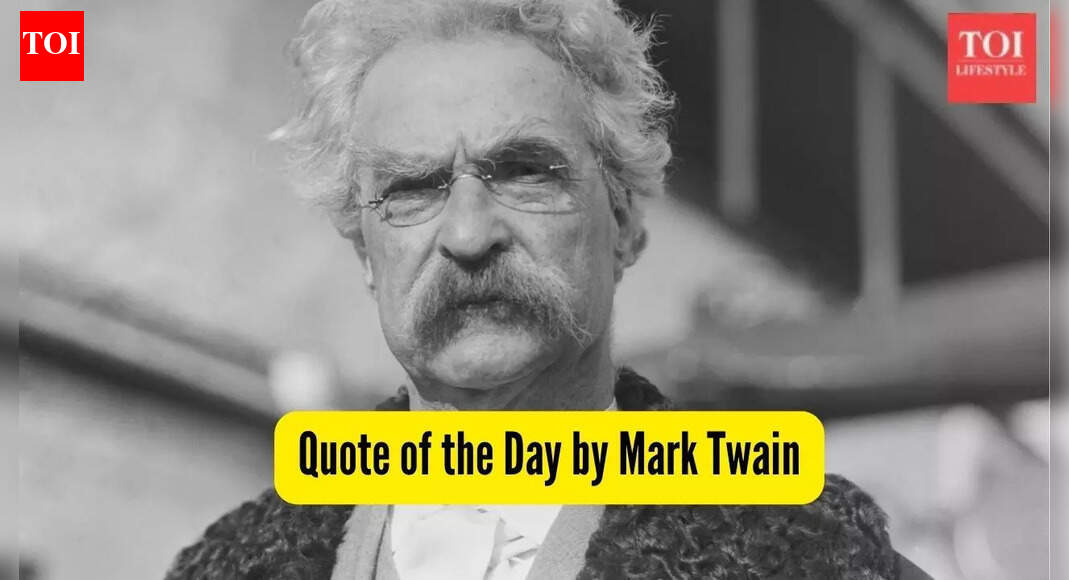 Quote of the day by Mark Twain: 'A man can never be comfortable in life without...'