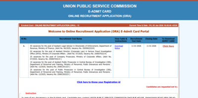 UPSC Assistant Public Prosecutor admit card 2025 released at upsc.gov.in: Direct link to download here