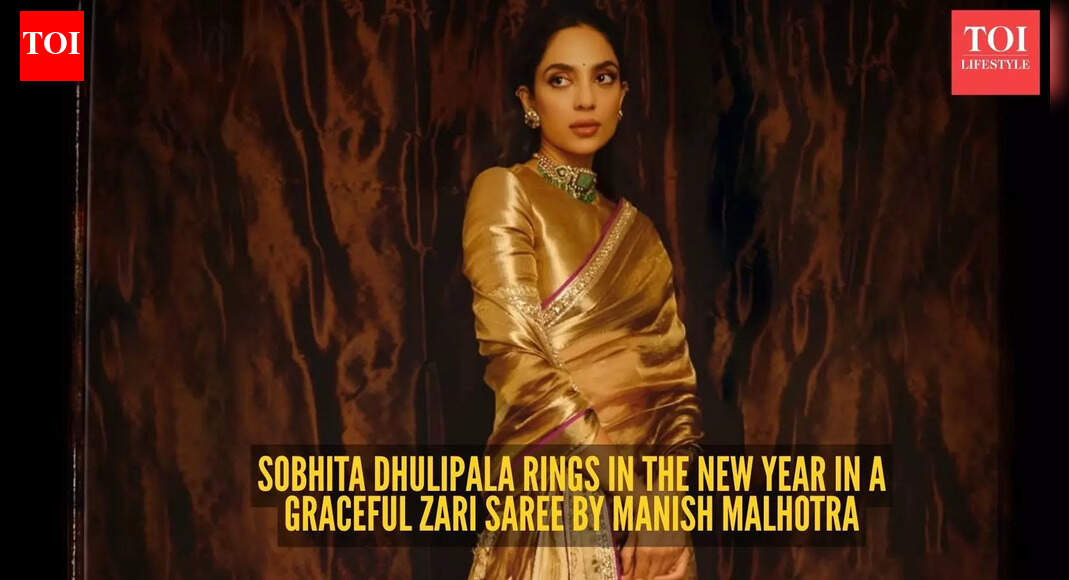 Sobhita Dhulipala’s New Year saree moment in Manish Malhotra’s zari weave is all about grace and royal poise