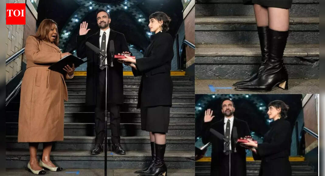 Zohran Mamdani’s wife, Rama Duwaji, faces heat over $630 designer boots worn at the swearing-in ceremony