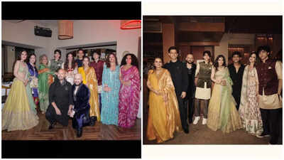 Hrithik Roshan, Saba Azad and sons Hrehaan-Hridhaan join Sussanne Khan and Arslan Goni in family pictures from Eshaan Roshan-Aishwarya Siingh wedding