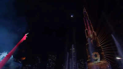 Watch jaw-dropping viral video: Woman conducts orchestra while flying beside Burj Khalifa on New Year’s Eve in Dubai