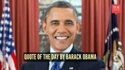 Quote of the day by Barack Obama: "The best way to not feel hopeless is to get up and…"