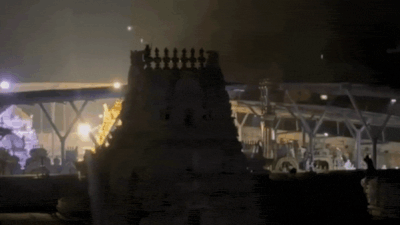 Midnight security scare: Drunk man climbs Tirupati temple tower, tries to vandalise Kalasams; arrested after 3-hour drama