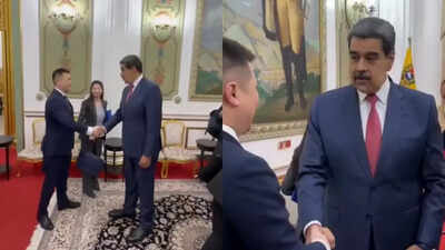 Venezuelan President Maduro met Chinese envoy hours before being captured in US strikes - watch