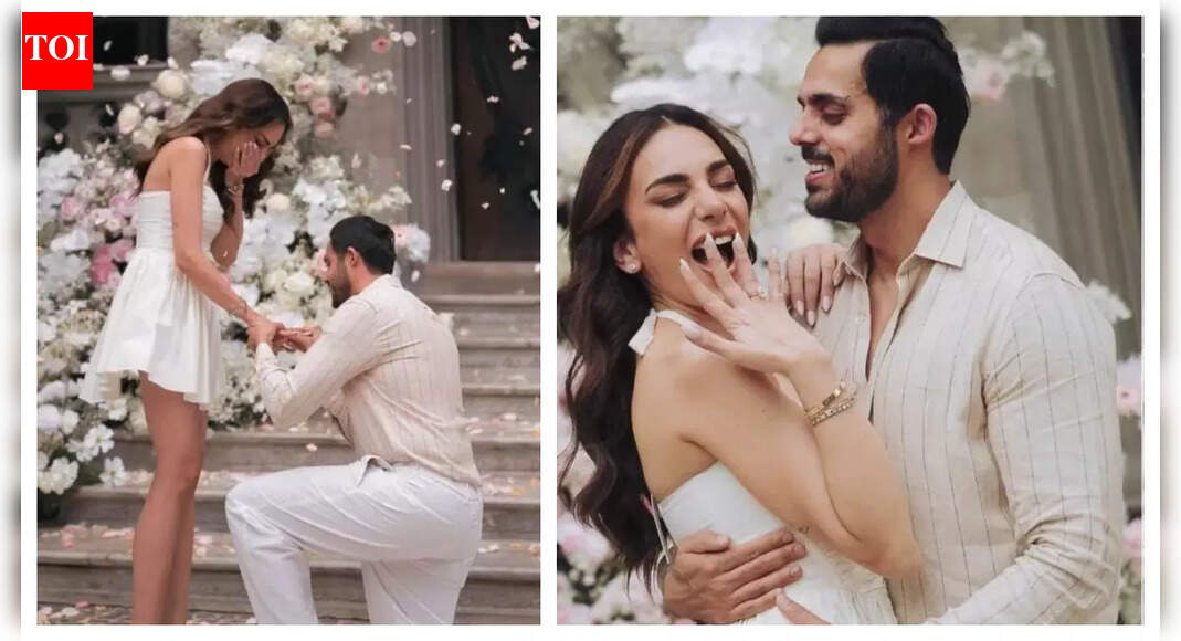 Bigg Boss 10 fame Nitibha Kaul shares photos from her grand, fairy-tale-style engagement; finally reveals her boyfriend’s face; watch the proposal video