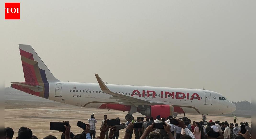Watch: 1st commercial validation flight lands at Bhogapuram airport; opening June 26 in Andhra