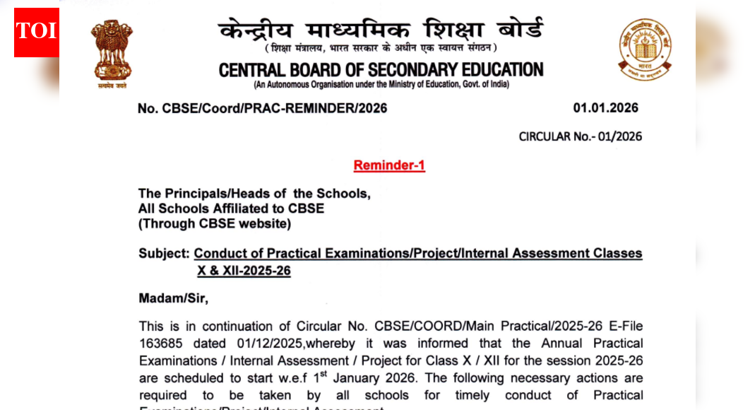 CBSE Class 10, 12 Practical exams 2026: Board issues strict guidelines; check notice