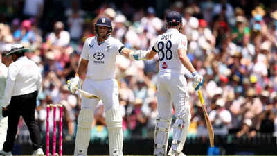 Ashes 5th Test: Joe Root, Harry Brook tame Australia on rain-hit Day 1