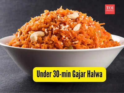 No grating, no cooking for hours: How to make Gajar ka Halwa in under 30-minutes