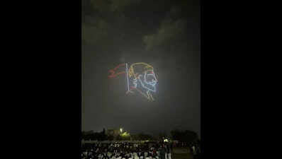 Drone show at Tuljabhavani temple lights up the sky during Shakambhari Navaratra