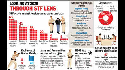 In operations against overseas syndicates, Haryana STF deported 5 gangsters in 2025