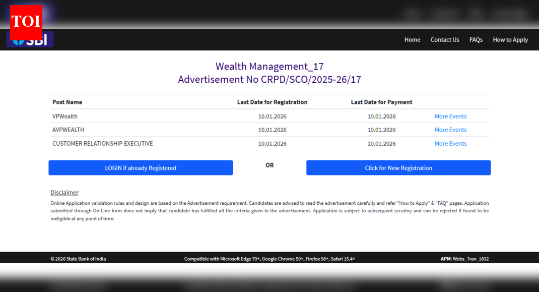 SBI SCO recruitment 2025 registration deadline extended again for 996 posts: Check the last date and direct link to apply here