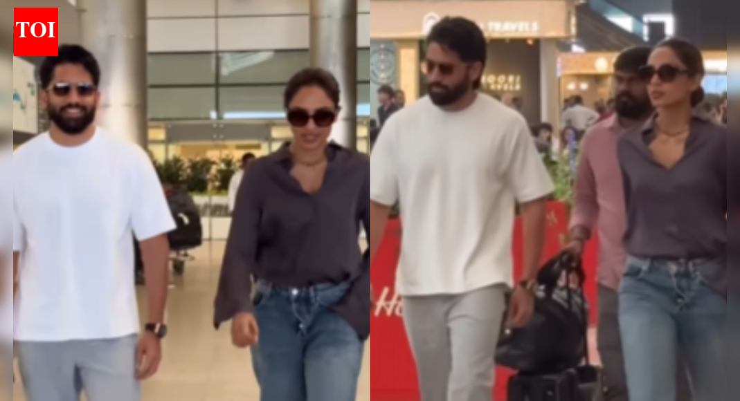 Naga Chaitanya and Sobhita Dhulipala spotted at the airport; Star couple keeps low-key appearance