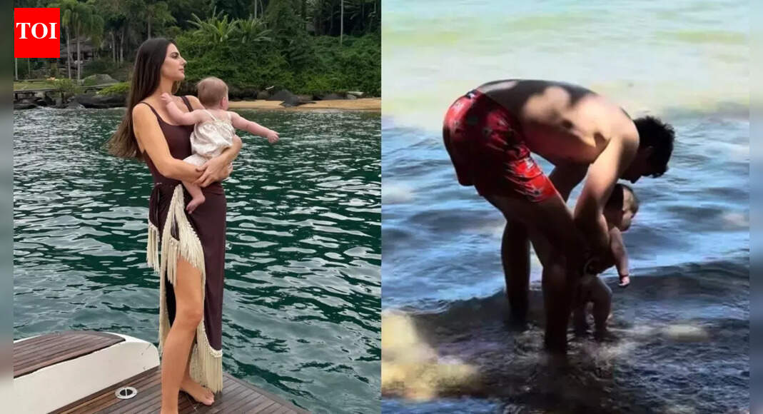 Max Verstappen melts hearts as he plays beach volleyball and enjoys beach time with daughter Lily and Kelly Piquet in Brazil
