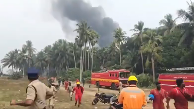 Andhra Pradesh: Massive gas leak at ONGC well in Konaseema triggers fire; villagers in panic