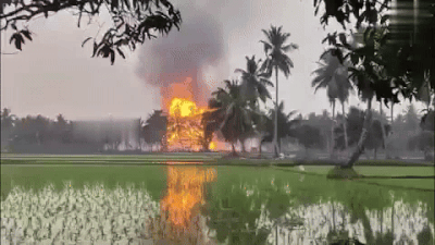 Andhra Pradesh: Massive gas leak at ONGC well in Konaseema triggers fire; villagers in panic