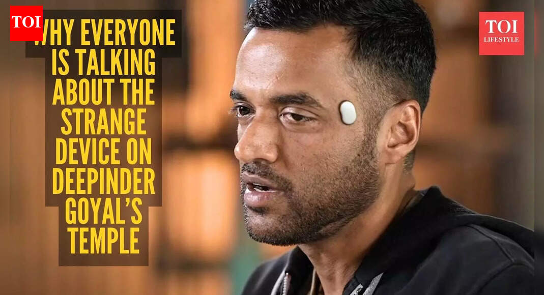 What was Deepinder Goyal wearing on his temple during Raj Shamani’s podcast?