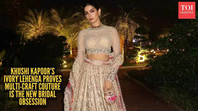 Khushi Kapoor’s ivory-drenched Tarun Tahiliani lehenga is where handloom heritage meets modern elegance