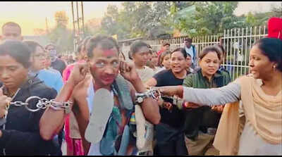 'Vardi Phaadna Paap Hai’: Chhattisgarh police parade accused who disrobed woman constable during coal mine protest