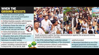 Bailadila protests reignite over mining; youth rally ‘to defend Bastar’s ecology’