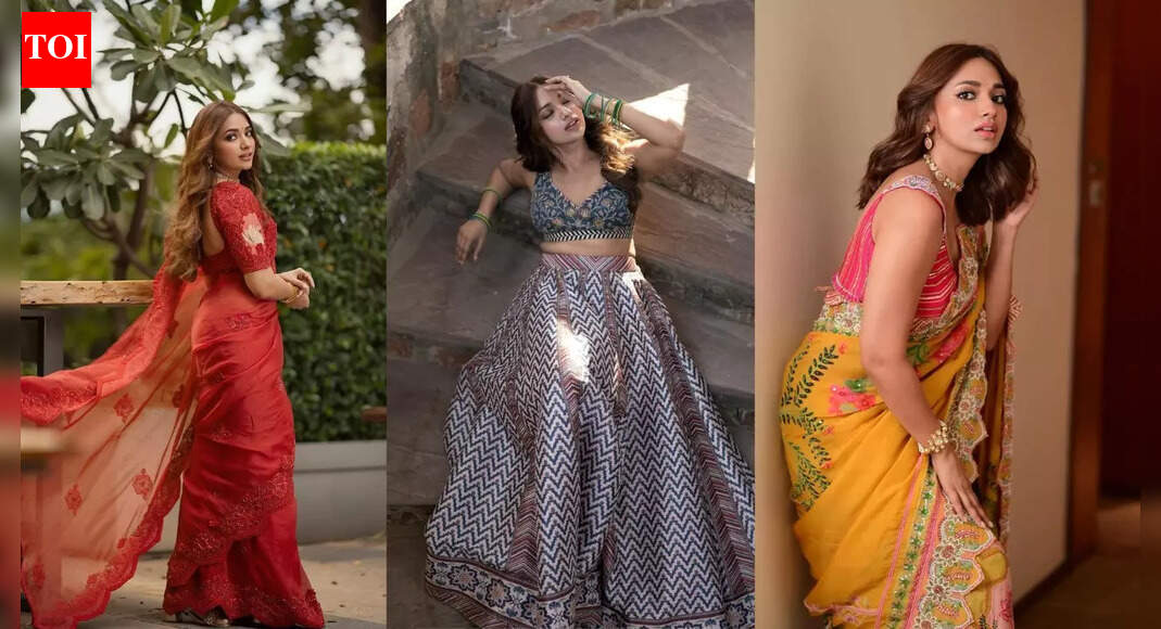 Jiya Shankar and her love for ethnic wear: Surreal looks in sarees, lehengas, and more