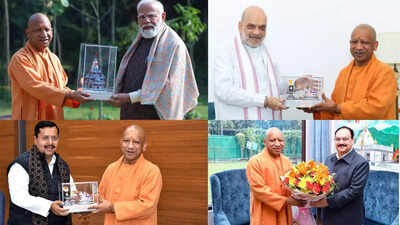 Day before UP draft rolls are out, Yogi meets Modi, Shah, Nabin