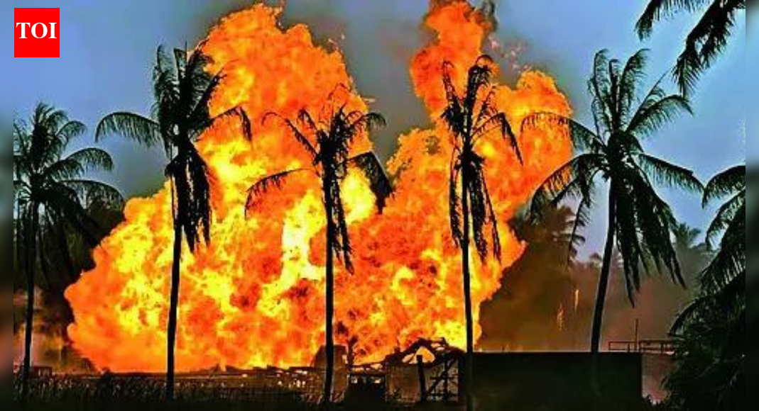 ‘100 feet fireball’: What led to gas leak, blowout in ONGC well in AP’s Konaseema district; 300 families evacuated