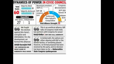 BJP, Cong form Ambernath Vikas Agadi, keep Sena out