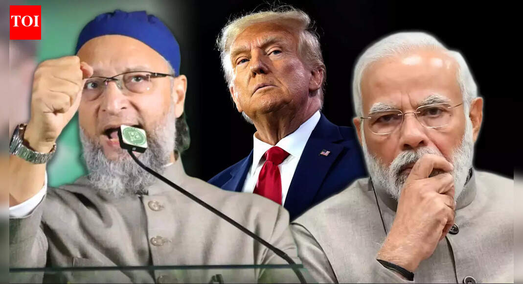 "BJP People Are Mute" Owaisi Targets PM Modi Over Trump’s ‘Make Me Happy’ Remark