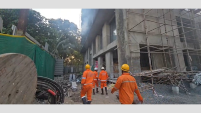 Storeroom of unfinished resort goes up in flames